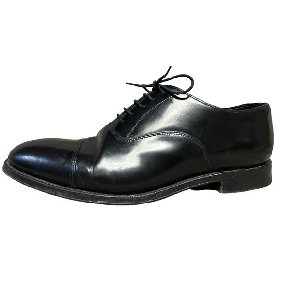 Herring Shoes Black Leather English Bench Made Cap Toe Oxfords Mens 10.5 main image 15